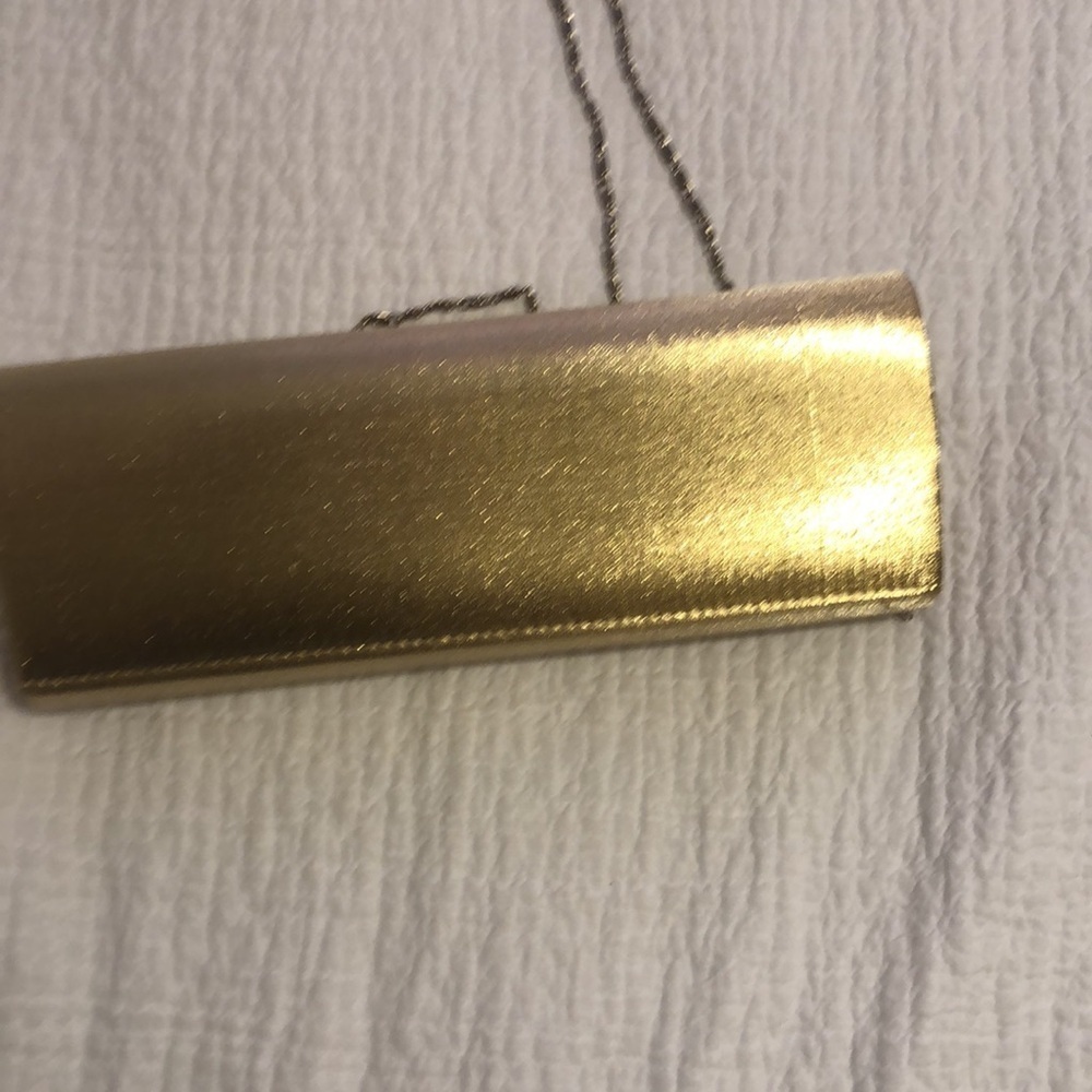 NWT Daniel Ames shiny gold shoulder bag/clutch. - Picture 3 of 8